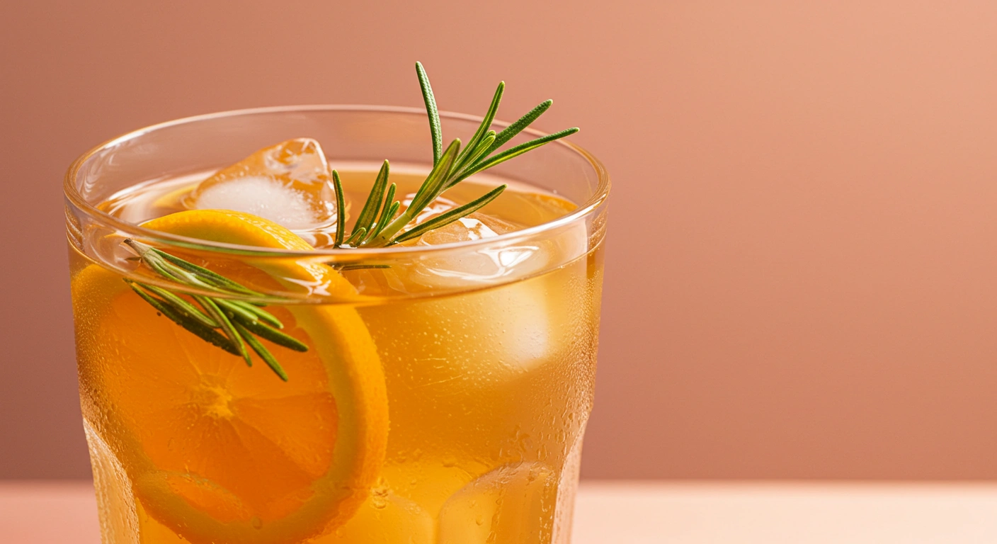 Orange Rosemary Ginger Iced Tea